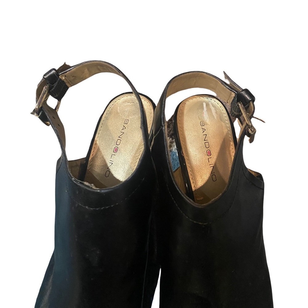 🌟 Black wedge buckle ankle strap - Picture 3 of 5
